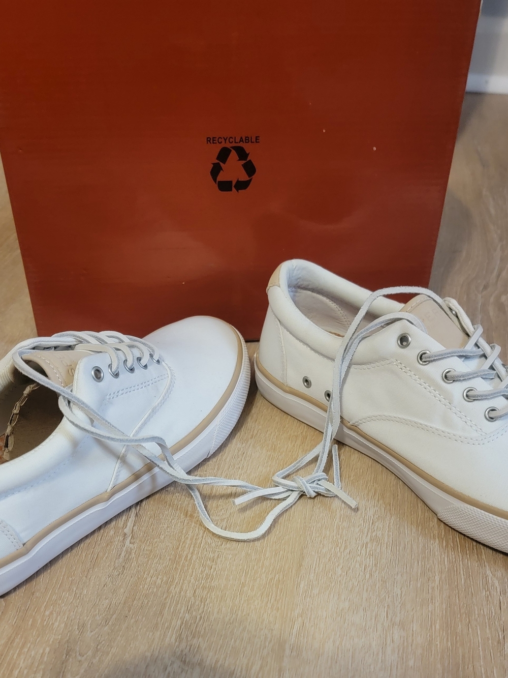 White Low-Top Canvas Sneakers